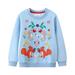 Kids Swaetshirts Hoodies Kids Spring Autumn Animal Print Cotton Casual Crew Neck Long Sleeve Tops Pullover Sweater Shirt Joggers Sky Blue 4 Years-5 Years