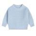 Baby Sweater Toddler Kids Children S Solid Knit Winter Clothes For Girls S Clothes Top Sweatshitr Light Blue 2 Years-3 Years