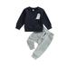 Peyakidsaa Toddler Baby Boy Girls Halloween Outfits Ghost Print Long Sleeve Sweatshirt and Pant for Toddler 2 Piece Set