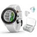 Garmin Approach S62 GPS White Golf Watch with White EarBuds and Power Bank Case Bundle