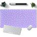 Kawaii Mouse Pad Large Desk Pad Gaming Cute Stars Purple XXL Mouse Pads Desk Mat for Desktop Pad Pink Anime Office Decor Desk Mousepad Large 31.5x15.7in Extended Keyboard Mousepads for Desk Girl