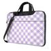 YFYANG 15.6 inch Universal Laptop Bag Oxford Cloth Laptop Sleeve Multi-functional Purple Vintage Plaid Texture Notebook Computer Messenger Bag Handbag