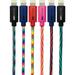 1 PK GetPower 10 Ft. Multi-Color Braided Lightning USB Charging & Sync Cable