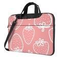 YFYANG 13 inch Universal Laptop Bag Oxford Cloth Laptop Sleeve Multi-functional Pink Cartoon Strawberry Texture Notebook Computer Messenger Bag Handbag