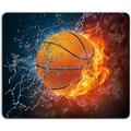 Mouse Pad Square Mousepad Personalized Premium-Textured Non-Slip Rubber Base Mouse Mat Waterproof Gaming Mouse Pad for Wireless Mouse Computers Laptop Office Home (Basketball)