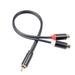 Pinnaco Audio Cable 1 Male 2 Splitter Cable Y-Adapter Splitter Audio Cable RCA Audio Y-Adapter Female Stereo Plated Subwoofer Y QISUO 2 Cable Stereo Subwoofer Y Adapter Dazzduo