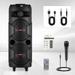 Portable Bluetooth Speaker Sub woofer Heavy Bass Sound System Party + Mic New