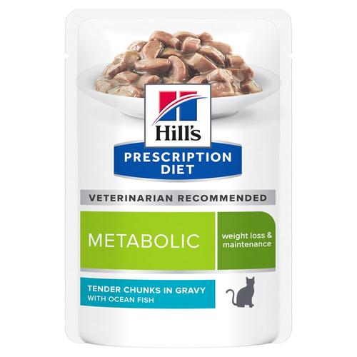 48x 85g Hill’s Prescription Diet Feline Metabolic mit Meeresfisch Katzenfutter nass