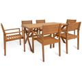 Habitat Richmond 6 Seater Wooden Patio Set - Light Wood