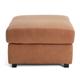 Habitat Florence Leather Footstool - Tan