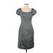 Paper Crown Casual Dress - Sheath: Gray Damask Dresses - Women's Size 0