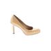 Naturalizer Heels: Slip-on Stiletto Classic Ivory Solid Shoes - Women's Size 9 1/2 - Round Toe