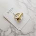 J. Crew Jewelry | J.Crew Rectangle Faceted-Crystal Ring | Color: Gold/Tan | Size: Size: 8