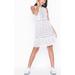 Michael Kors Dresses | Michael Kors Dress 6 White Lace Silver Grommet A Line | Color: Silver/White | Size: 6