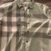 Burberry Tops | Burberry Button Down Shirt. | Color: Gray/Green/White | Size: L