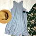 Free People Dresses | Free People Beach Loose Ribbed Tank Dress/Cover Up. Size Extra Small | Color: Gray | Size: Xs