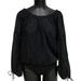 Free People Tops | New Free People Intimately Black Cotton Peasant Style Bodysuit New | Color: Black | Size: M