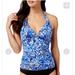 Ralph Lauren Swim | Lauren Ralph Lauren Playa Halter Tummy-Control Tankini Top 8 Bottom 6 152.00 | Color: Blue/White | Size: 6