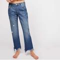 Free People Jeans | Free People Maggie Mid-Rise Straight Leg Denim Jeans Sz 28 | Color: Blue | Size: 28