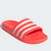 Adidas Shoes | Adidas Adilette Aqua Slide 'Solar Red' Size 8 | Color: Red/White | Size: 8