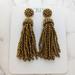 J. Crew Jewelry | J.Crew Faceted Tassel Earrings | Color: Gold/Tan | Size: Os