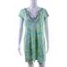 Lilly Pulitzer Dresses | Lilly Pulitzer Womens Pom Pom Y Neck Fish Tee Shirt Dress Blue Green Size Medium | Color: Blue/Green | Size: M