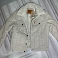 Levi's Jackets & Coats | Levi's Trucker Jacket Women's Xs White Sherpa Lined Corduroy Nwt | Color: Cream | Size: Xs