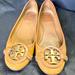 Tory Burch Shoes | Classic Tory Burch Patent Leather Flats | Color: Gold/Tan | Size: 6