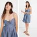 Madewell Dresses | Madewell Chambray Tie-Front Cutout Cami Dress | Color: Blue | Size: 6