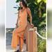 Athleta Dresses | Athleta Cressida Silk Blend Racerback Maxi Dress In Orange Size Medium | Color: Orange | Size: M