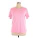 Nally & Millie Short Sleeve T-Shirt: Pink Print Tops - Women's Size X-Large