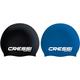 Cressi Unisex-Adult Eddie Swim Cap Bundle Zwei Badekappen, Schwarz/Weiß + Blau/Weiß, Einheitsgröße