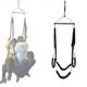 Sex Swing with Hanger Upgraded Version 360° Spinning Rotatable Ceiling Swing Sex Furniture (Hanger + Black Swing)