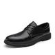 Dress Oxford Shoes for Men Lace Up Round Burnished Toe PU Leather Derby Shoes Anti-Slip Non Slip Low Top Wedding (Color : Black, Size : 8 UK)