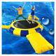 Inflatable Water Trampoline Water Bouncer Water Inflatable Water Trampoline Swimming Platform, With Slide And Rope Ladder