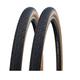 Bikes4Life Schwalbe Bike Tyre Shop:-2 x SchwalbeRoad Cruiser 27 x 1 1/4 Amberwall Wired Tyres