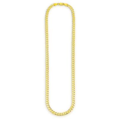 Kette ohne Anhänger BRUNO BANANI "Schmuck Geschenk Silber 925 Halsschmuck Halskette Panzerkette Gold" Gr. 55, gold (gelbgoldfarben), Halsketten, Herren, 55, Silber 925 (Sterlingsilber), B: 5mm, B:5mm Image