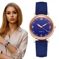 Montres en cuir pour femmes petites montres-bracelets pour femmes montre ronde avec biscuits