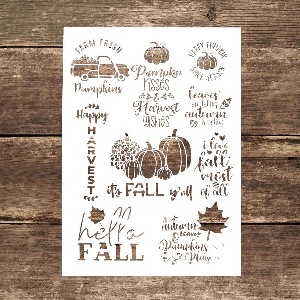 Cailloux de Citrouille pour Peinture Murale, Format A4, pour Bricolage, Scrapbooking, Album d'Estampage, Décoration, Gaufrage, Carte en Papier