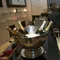 Grand bol de crème glacée en acier inoxydable, baril de bière en métal, champagne, vin, outils de
