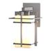 Hubbardton Forge Tourou 11.4" H Outdoor Armed Sconce Aluminum/Glass/Metal in Gray | 11.4 H x 6.8 W x 8.2 D in | Wayfair 306007-1027