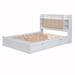 Red Barrel Studio® Alcurve Upholstered Platform Storage Bed Upholstered in White | 47.3 H x 63 W x 91.3 D in | Wayfair