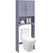 Red Barrel Studio® Danziel Freestanding Over-the-Toilet Storage Manufactured Wood in Gray | 66 H x 24.5 W x 9 D in | Wayfair