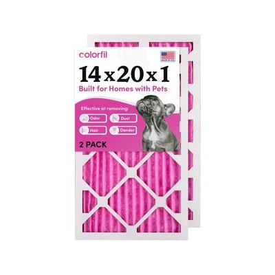 Colorfil MERV 8 Color Changing Air Filter, 2 count, 14 x 20 x 1-in
