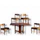 Mid Century McIntosh teak drop leaf dining table and 4 chairs