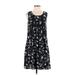 Daniel Rainn Casual Dress - A-Line Scoop Neck Sleeveless: Black Print Dresses - Women's Size Small