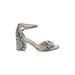 Sam Edelman Sandals: Gray Snake Print Shoes - Women's Size 6