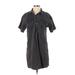 Madewell Casual Dress - Shift Collared Short sleeves: Black Print Dresses - Women's Size X-Small