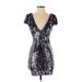 Dress the Population Cocktail Dress - Mini: Silver Dresses - Women's Size X-Small