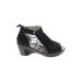 JBU Sandals: Black Print Shoes - Women's Size 7 - Peep Toe